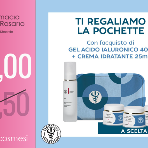 Gel acido ialuronico+crema idratante pochette in omaggio